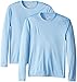 Hanes Men's Long Sleeve Cool Dri T-Shirt UPF 50+, Medium, 2 Pack ,Light Blue