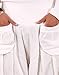 The Harem Studio Mens Linen 3/4 Boho Hippie Drop Crotch Capri One Size (White)