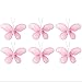 Butterfly Decorations Pink Mini Glitter Little Nylon Butterflies Decor Decorate Baby Nursery Bedroom Girls Room Wall Wedding Birthday Party Shower Home Craft Wire Mesh DIY (X-Small 2