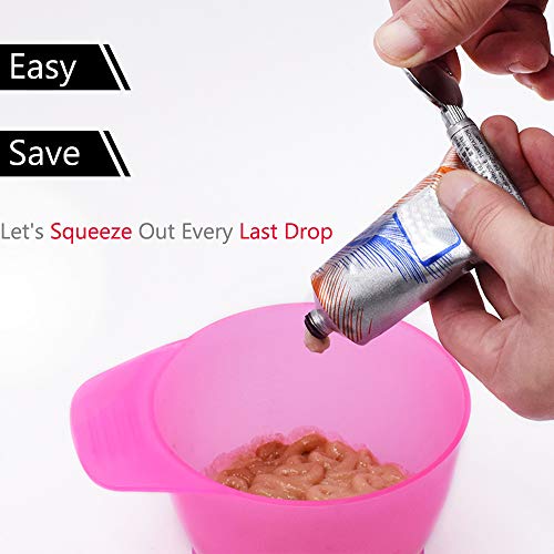 2pcs Tube Toothpaste Squeezer Keys, Metal Hair Dye Color Key Roller Dispenser Wringer Tool - Thumbnail 3