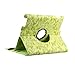 T&G Bright Auto Sleep/Wake Function Magnetic 360 Degree Rotating Smart Stand Case Cover for 9.7 inch iPad 2/3/4 Tablets with a Stylus as a Gift--Floral Embossed Flower Pattern,Green