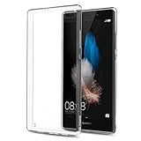 Huawei P8 Lite Case, MoKo Shock Absorbing TPU Bumper Slim Clear Protective Case with Anti-Scratch Hard Back Cover for Huawei P8 Lite 5.0 Inch (2015) - Crystal Clear