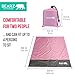 BEARZ Outdoor Pocket Blanket - Beach Blanket Waterproof Sandproof, Picnic Blankets Waterproof Foldable, Lightweight & Compact for Hiking, Camping, Travel, Festival Accessories (Pink)