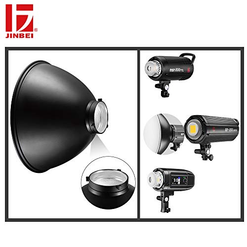JINBEI 70 Degree 13Inch Expansion Reflector Lamp Cover Dish Diffuser for Bowens Mount Studio Strobe Flash Light Portrait Photo - Thumbnail 3