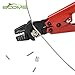 Booms Fishing Heavy-Duty Hand Crimper has Hardened Steel Jaws with 4 Crimping Positions and 2 Hardended Steel Side Cutter