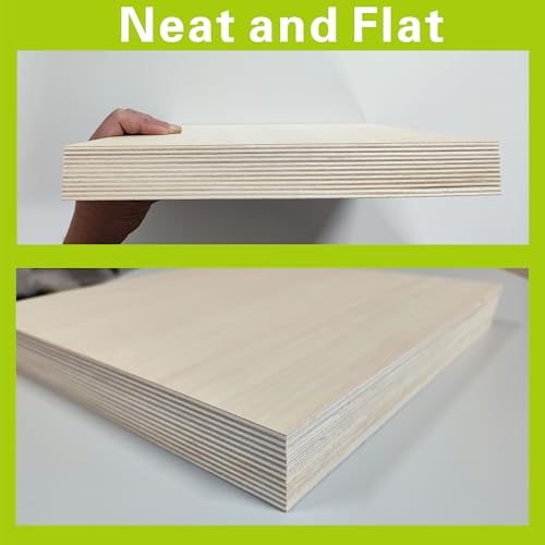 12 Pack Basswood Sheets 1/4 inch,12"x12"x1/4" Plywood Sheets,6mm Basswood for Laser Cutting,Laser photo 9