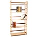 Bookcase Multifunctional Storage Rack 5 Tier Bookshelf Bamboo Natural