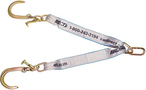 AW Direct TPV28JT Professional Quality Low-Profile V-Bridle with 8" J- &amp; Mini T-Hooks, 2' Legs