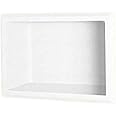 Swanstone AS01075.010 Solid Surface Single Shower Shelf, 4.125" L x 7.5" H x 10.75" H, White