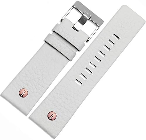 MSTRE Men's Calfskin Leather Watch Band Compatible with Diesel Watches-NP67