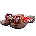 Ainiel Woman’s Japanese Traditional Clogs Geta Sandals (37 (US 6), Red)
