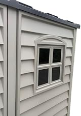 Duramax StoreMate PLUS 6x6 Plastic Garden Shed with Heavy-Duty Floor Dark Grey view 10