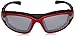 Crossfire Safety Glasses Diamondback Silver Mirror Lens Shiny Red Frame Foam Lined