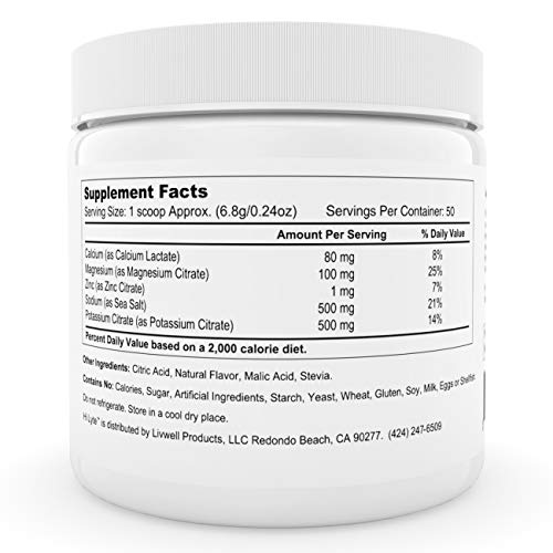 HiLyte Electrolyte Powder 500mg Potassium + 500mg Sodium from Sea Salt Hydration & Stamina