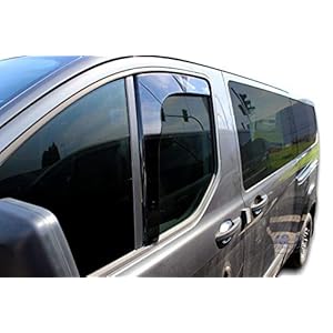 J&J AUTOMOTIVE Heko Winddeflector voor Transit Custom 2012-UP 2-delige set, zwart, rook, aerodynamica, eenvoudige…