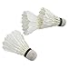 Generic 6PCS White Feather Shuttlecocks Badminton