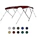 Leader Accessories 4 Bow Bimini Tops Boat Cover 4 Straps for Front and Rear Includes Hardwares with 1 Inch Aluminum Frame