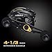 FISHINGSIR Aegir Baitcasting Fishing Reel - 17.6 Lb Carbon Fiber Drag, 9+1BB Dual Brakes Low Profile Baitcasting Reels