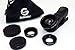 GoStellar Universal 3-in-1 Camera Lens Kit for Smartphones and Tablets - Wide Angle + Macro + Fisheye (Optical Glass/Increased Transparency) - Protective Bag and Clip