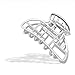 IPINK-Women's Vintage Metal Claw Hair Clip Antique Silver,Champagne (004)