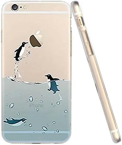 Iphone 6s Case, Iphone 6 Case, Penguin Case, Cute Cartoon Ocean Park Animal Dolphin Penguin Polar Bear Soft Flexible TPU Slim Fit Cover Case for Iphone 6s / Iphone 6 (Flying Penguin)