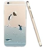 Evermarket- Cute Cartoon Ocean Park Flying Penguin Case Cover for iPhone 7 (4.7 Inch)