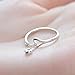 Adjustable Rings for Women Drop Open Ring Heart Engagement Ring Platinum Plated