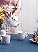 DOWAN Small Porcelain Teapot 22 Ounces White Fine Pierced Ceramic Tea Pot, Set of 1