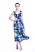 Women's Hawaiian Maxi Tank Elastic Luau Dress Sunset Blue