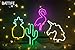 Battife Love Neon Signs, Wall Night Lamp with USB or Battery Operated, Love Shaped LED Light for Bedroom, Home Party Decorations