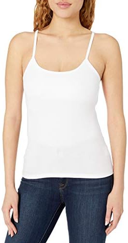 Hanes Ladies’s Stretch Cotton Cami with Constructed-in Shelf Bra