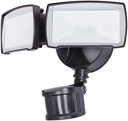 Utilitech Pro 180-Degree 2-Head Bronze LED Motion-Activated Flood Light with Timer