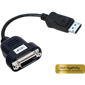 Accell DisplayPort to DVI-D Single-Link Active Adapter - 1920x1200 - AMD Eyefinity Certified - Retail Package