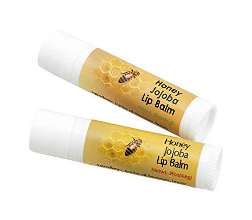 Jojoba Oil Honey Lip Balm, all natural, cold pressed and undeoderized jojoba oil and mildly scented with Raw Honey, 2 Lip balms (.15 oz/4.6 gm) 2 units