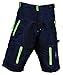 Astek Men's Blue Black MTB BMX Baggy Padded Mountain Bike Shorts