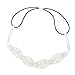 LUX ACCESSORIES Weaved Pave Crystal Stretch Bridal Hair Headband Head Band