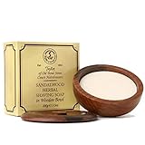 Taylor of Old Bond Street Sandalwood Shaving Soap in a Wooden Bowl, 3.5 oz.