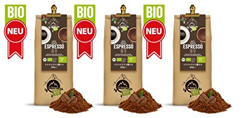 Bio Espresso gemahlener Kaffee La Natura Lifestyle 3x 250gr