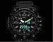 SMAEL men's sports watch outdoor waterproof watch double electronic quartz movement backlit army (green)