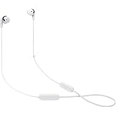 JBL Tune 215 - Bluetooth Wireless in-Ear Headphones with 3-Button Mic/Remote and Flat Cable - White