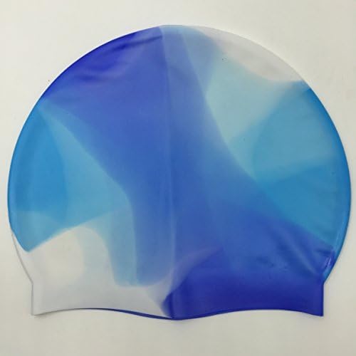 Free Shark 100% Silicone Swim Cap (Purple/Light Blue/White)