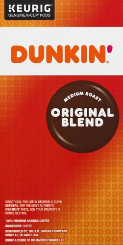 DUNKIN’ ORIGINAL BLEND MEDIUM ROAST COFFEE, 32 KEURIG K-CUP PODS