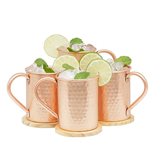 Advanced Mixology Moscow Mule 100 Pure Copper Mugs (Set of 4) 16