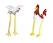 Velvet Plush Rooster and Chicken Bird Animal Hats Cap Adult Child Costume Set