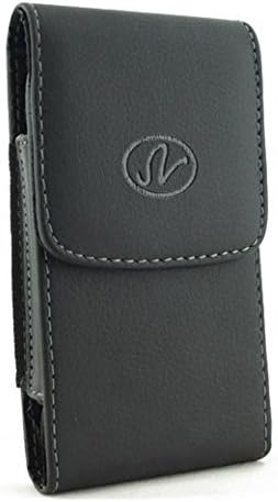 Wonderfly Holster for LG Phoenix 2 or Escape 3, a Vertical Leather Protective Carrying Case with Rotatable Belt Clip, Fits the Phone with Silicone Case, Slim Case or Other Thin Protective Case