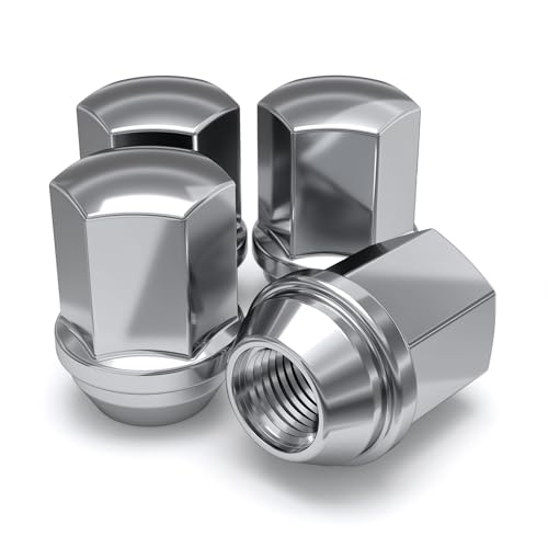 White Knight 9/16"-18 Lug Nuts for Select Dodge and Ram, Factory Style Solid Pi…