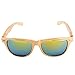 The Fly Pelican Gold Metallic Classic Square Sunglasses Iridium Mirror Lenses
