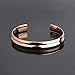 WUSUANED Stainless Steel V Grooved Cuff Bracelet Bangle for Women (V groove rose gold)