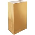 LumaBase Paper Luminaria Bags, Gold - Set of 24