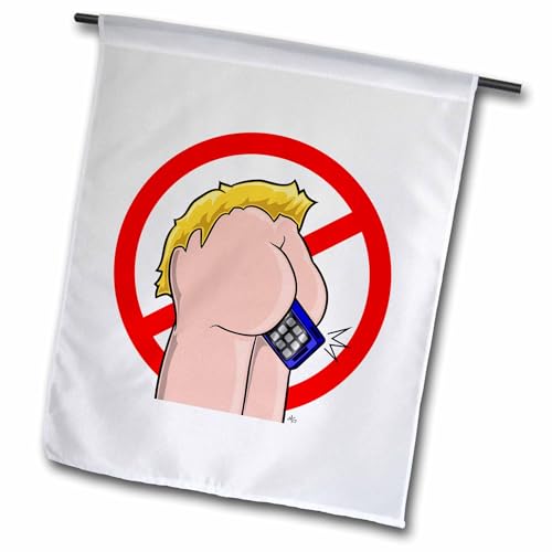 3dRose fl_183404_2 "No Butt-Dialing Image of Butt with Cell Phone On White Back…